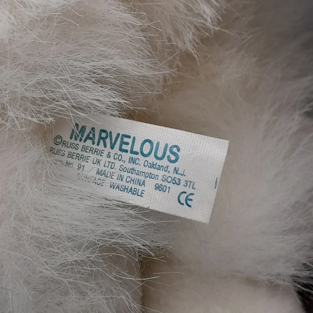 Russ Berrie Marvelous White Graduation Monkey Plush Cap Diploma Stuffed Animal